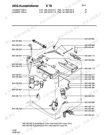 Взрыв-схема стиральной машины Aeg LAV1263 JPN - Схема узла Section6